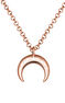 Rose gold plated moon necklace , J03461-03