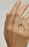 Rhombus ring in 18k white gold with black enamel and diamonds, J05111-01-BLKENA