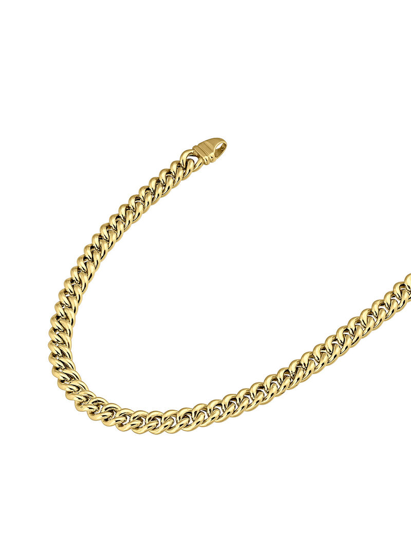 Chain of barbed links made of 925 silver, bathed in 18K yellow gold. image number 7