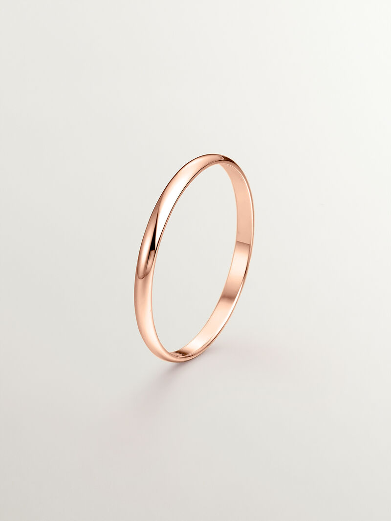 1.95mm half round rose gold wedding band image number 0