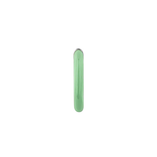 Boucle d'oreilles émail vert argent  , J04129-01-GRENA-H, mainproduct