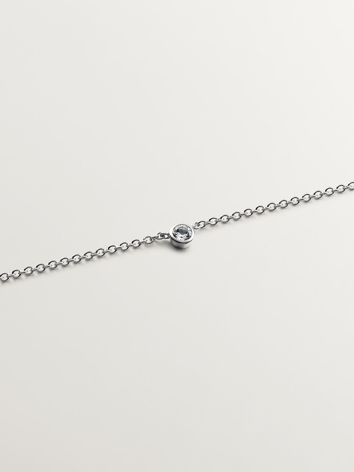 White topaz clearance solitaire necklace