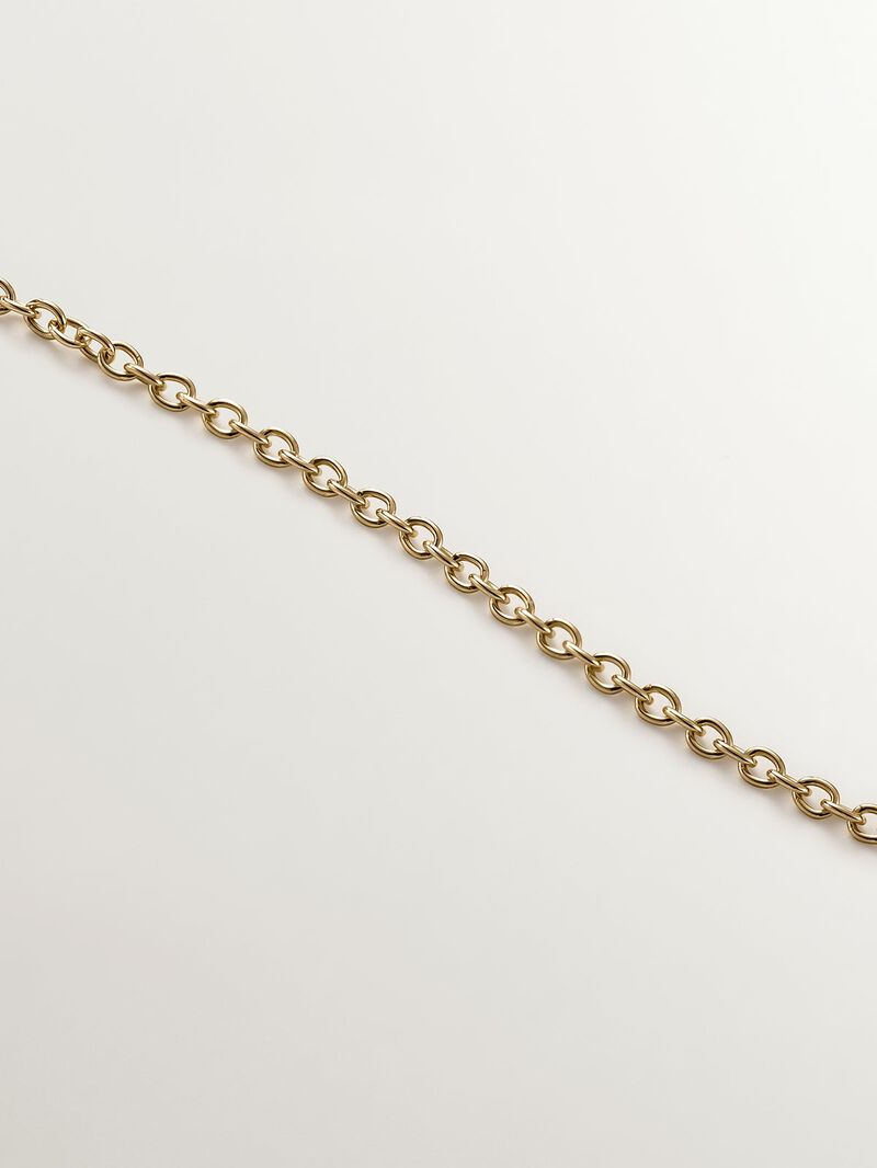 Fine rolo link chain in 9K yellow gold image number 2