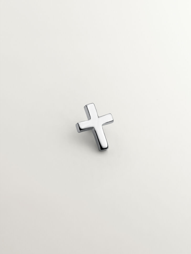 925 silver cross-shaped earring image number 0
