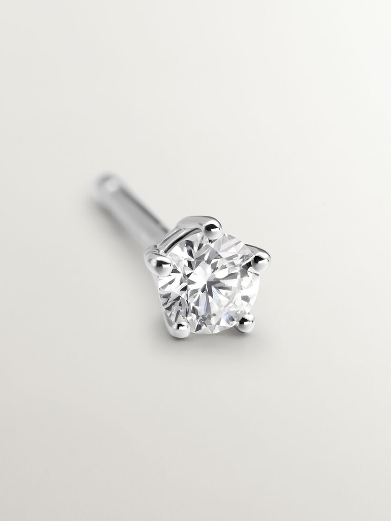 18K white gold single earring with diamonds image number 4