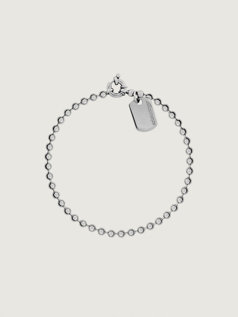 925 Silver Beaded Bracelet image number 0