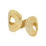 Gold plated wicker rigid bracelet , J04419-02