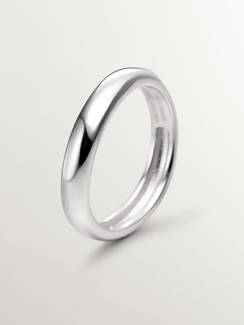 925 Sterling Silver Smooth Ring image number 4