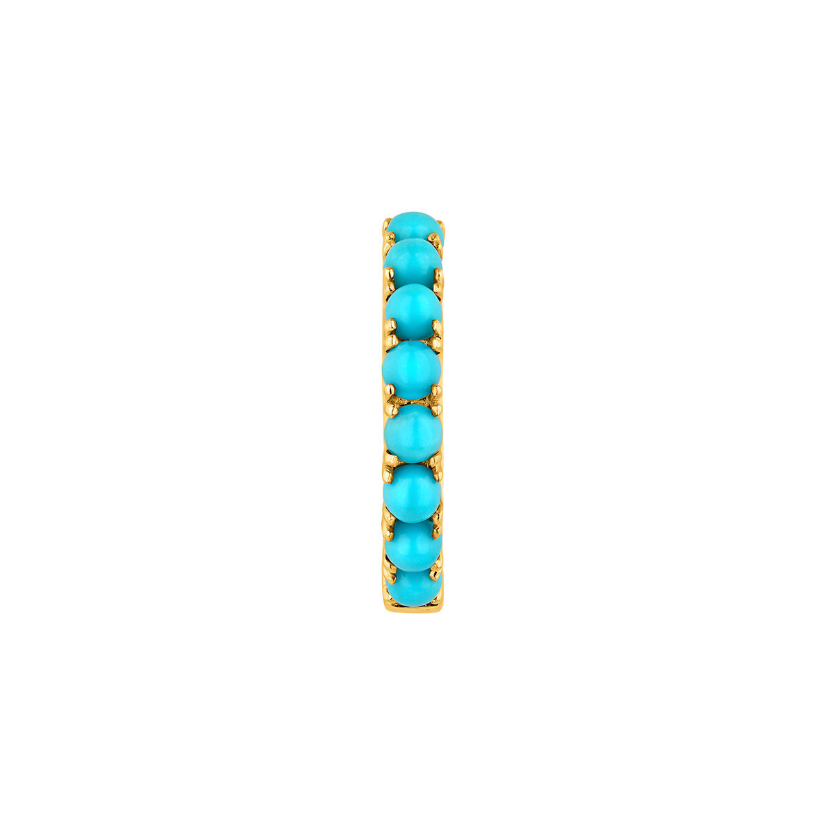 9kt gold turquoise hoop earring , J04695-02-TQ-H, mainproduct