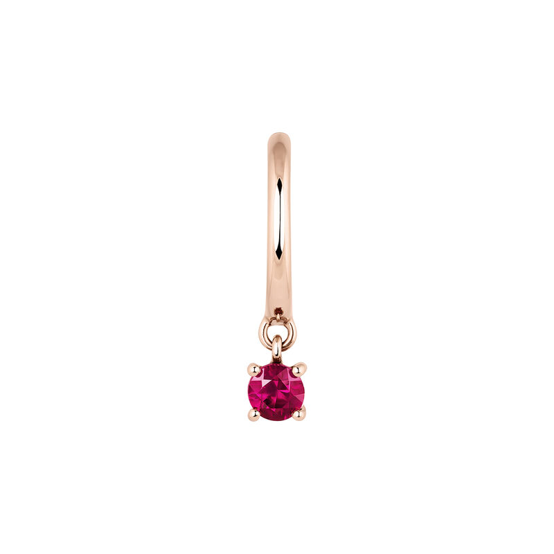 Hoop earring rubi rose gold , J04074-03-RU-H, mainproduct