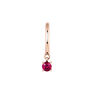 Hoop earring rubi rose gold , J04074-03-RU-H