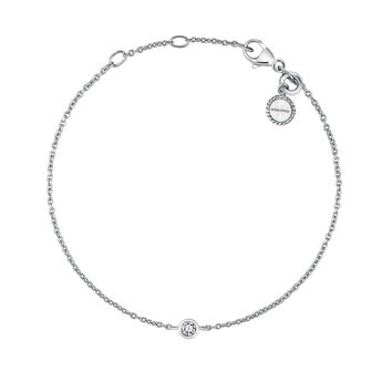 Silver bezel-set topaz bracelet  , J03437-01,hi-res