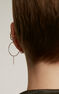 Petite boucle d’oreilles à l’unité créole en or blanc 9 K, J05128-01-H