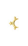 Gold plated moon and star earring, J04940-02-H
