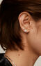 Boucle d’oreilles à l’unité en or blanc 18 k avec diamant de 0,05 carat, J00887-01-05-H