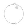 Bracelet infini or blanc diamants 0,05 ct, J03022-01