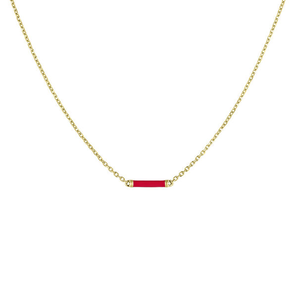 Collar motivo esmalte rosa oro 9kt, J05011-02-PKENA,hi-res