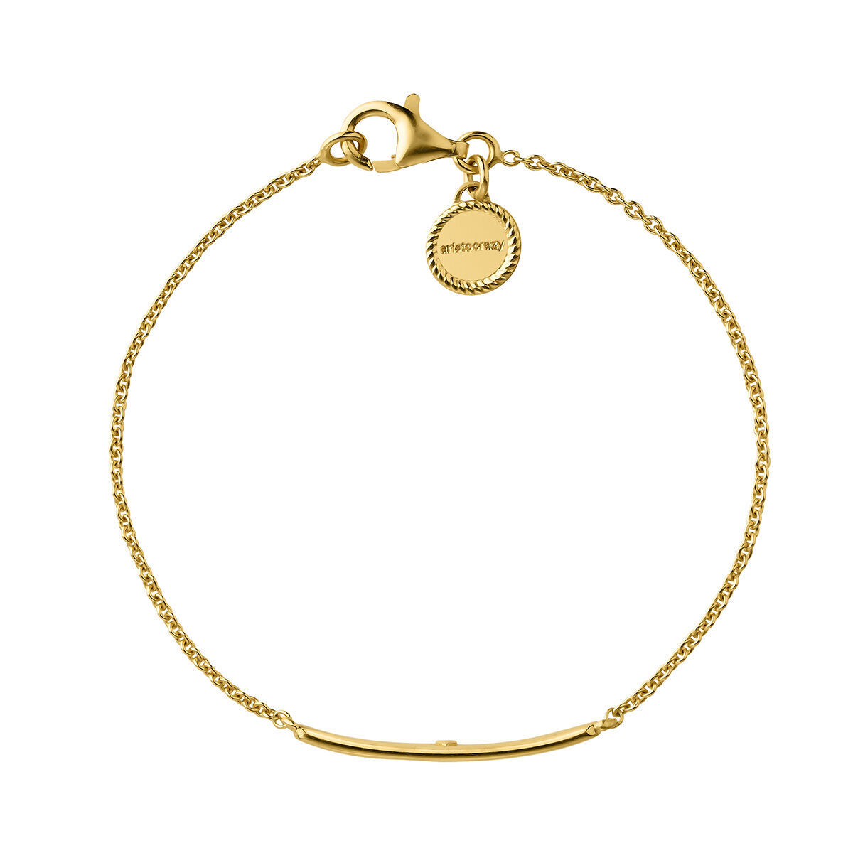 Bracelet in 18k yellow gold-plated silver with heart on the inside , J05164-02, hi-res
