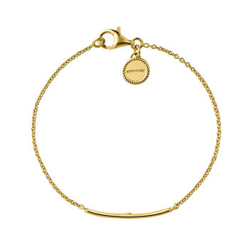 Bracelet in 18k yellow gold-plated silver with heart on the inside , J05164-02,hi-res