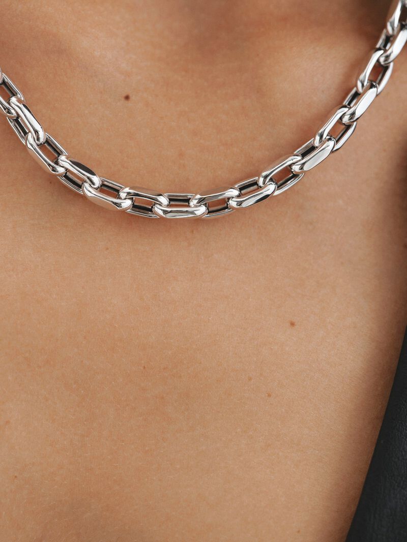 925 Silver Forza Link Necklace 45cm image number 1