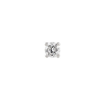 Pendiente solitario diamante 0,05 ct oro blanco , J00887-01-05-H,hi-res