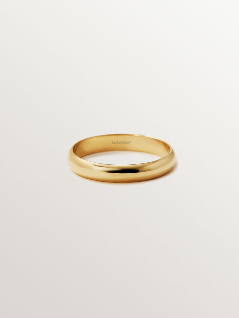 3.15mm half-round yellow gold wedding band image number 2