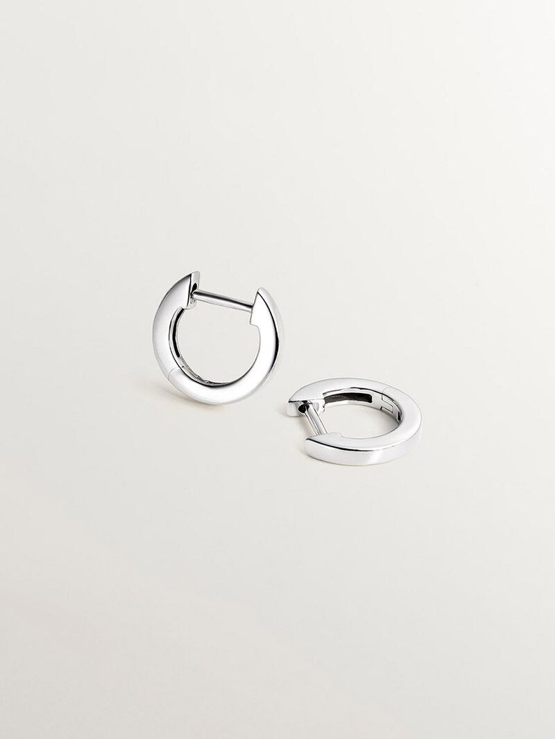 Small 925 silver hoop earrings image number 2
