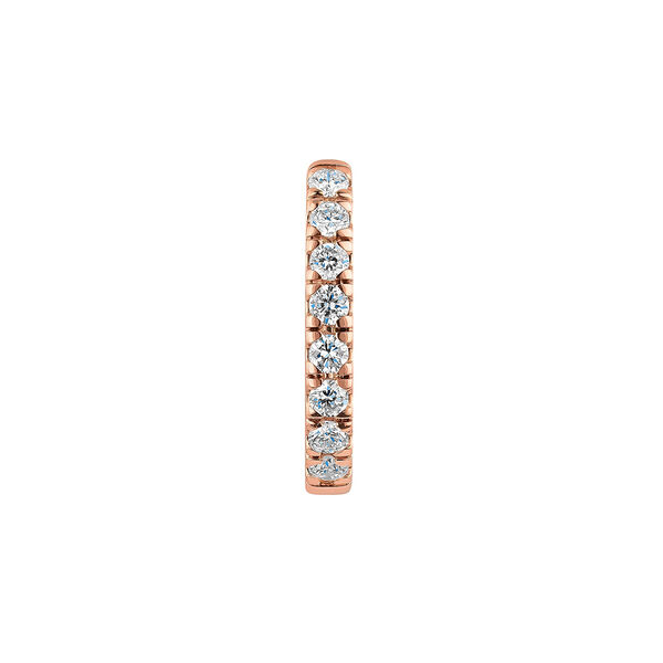 Hoop earring mini diamond rose gold 0.08 ct, J00597-03-NEW-H, mainproduct
