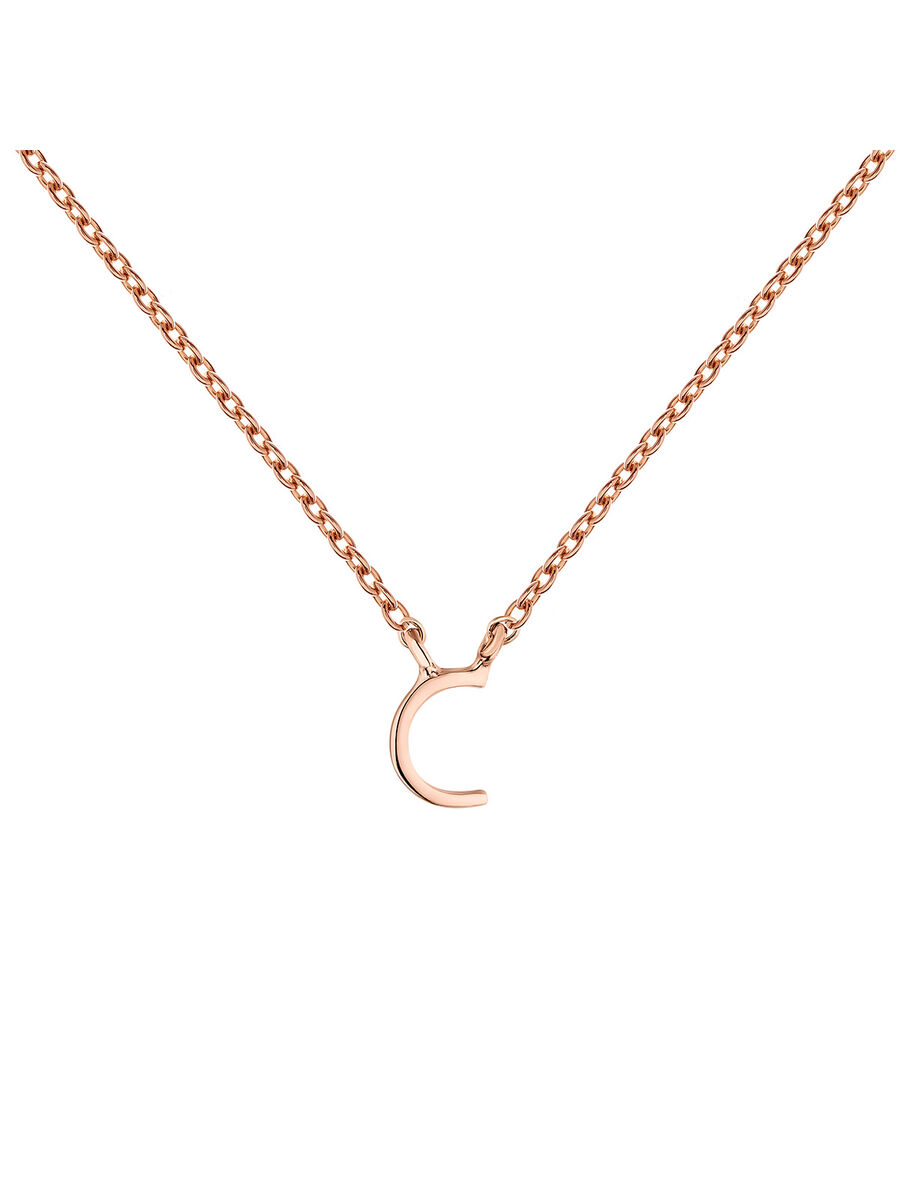 Collar inicial oro rosa |