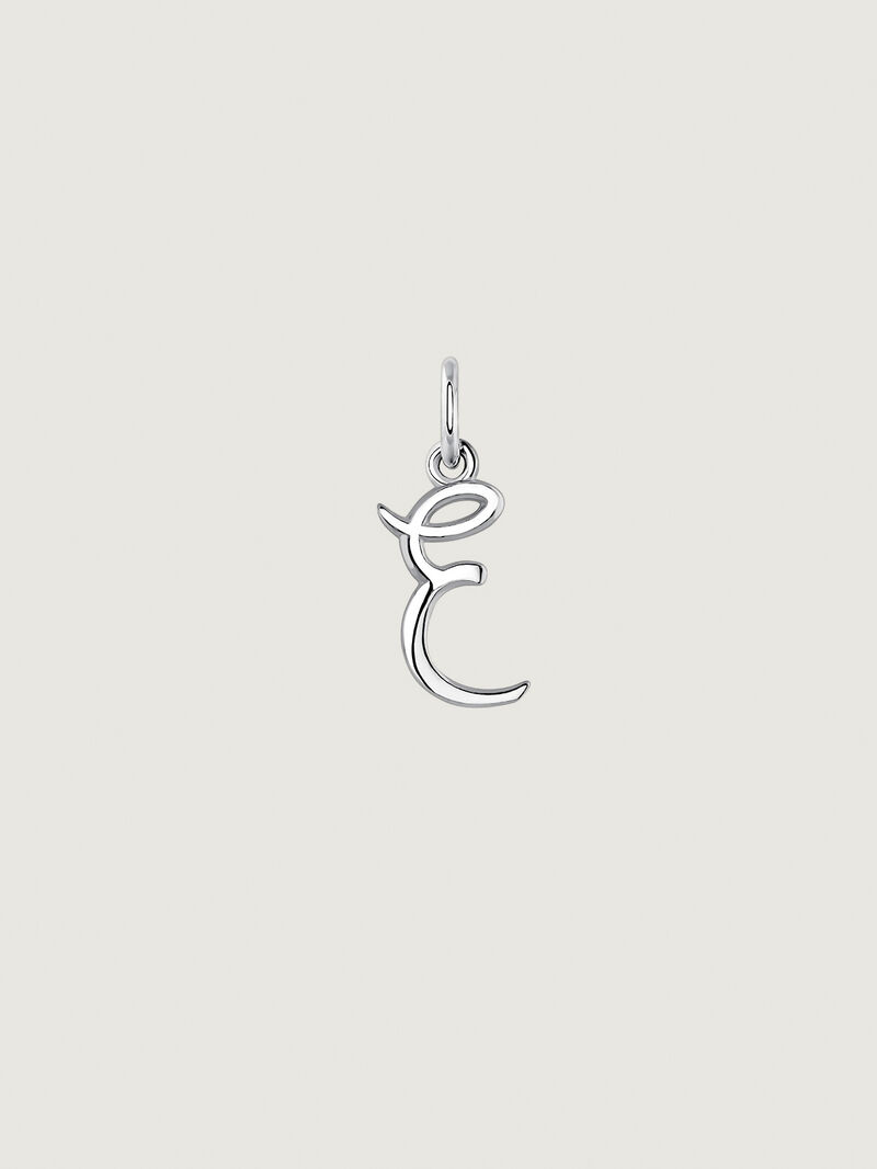 925 Silver charm with initial E image number 0