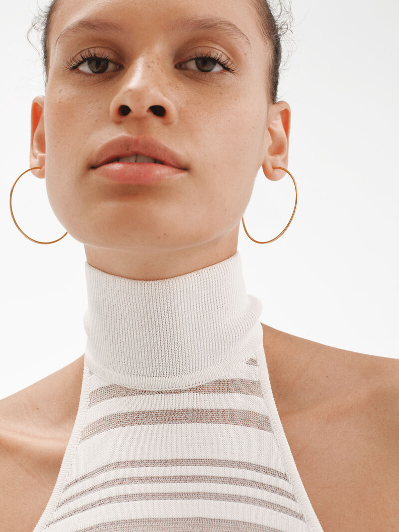 Medium hoop earrings made of 925 silver plated with 18K gold image number 0
