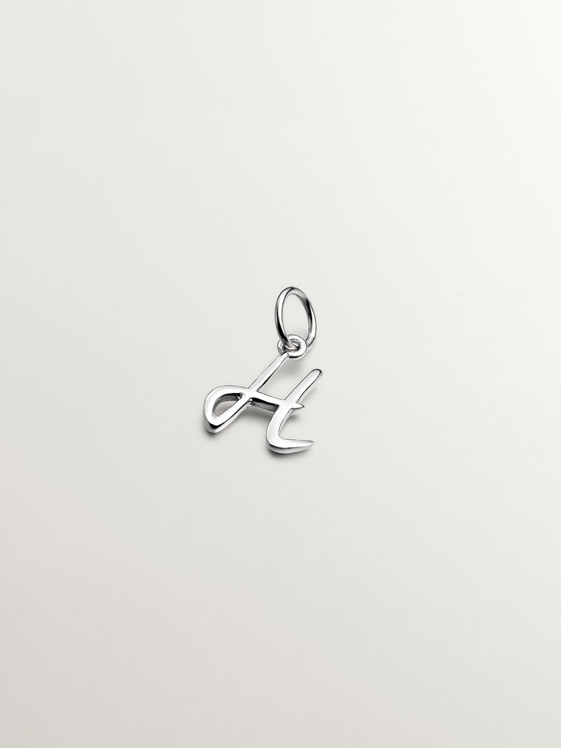 925 Silver Charm with initial H image number 1
