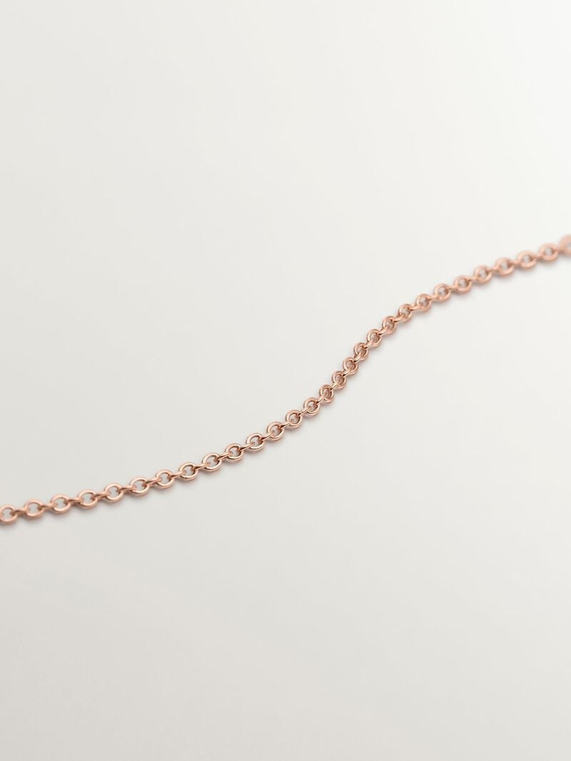 Simple 925 silver chain bathed in 18K rose gold image number 2