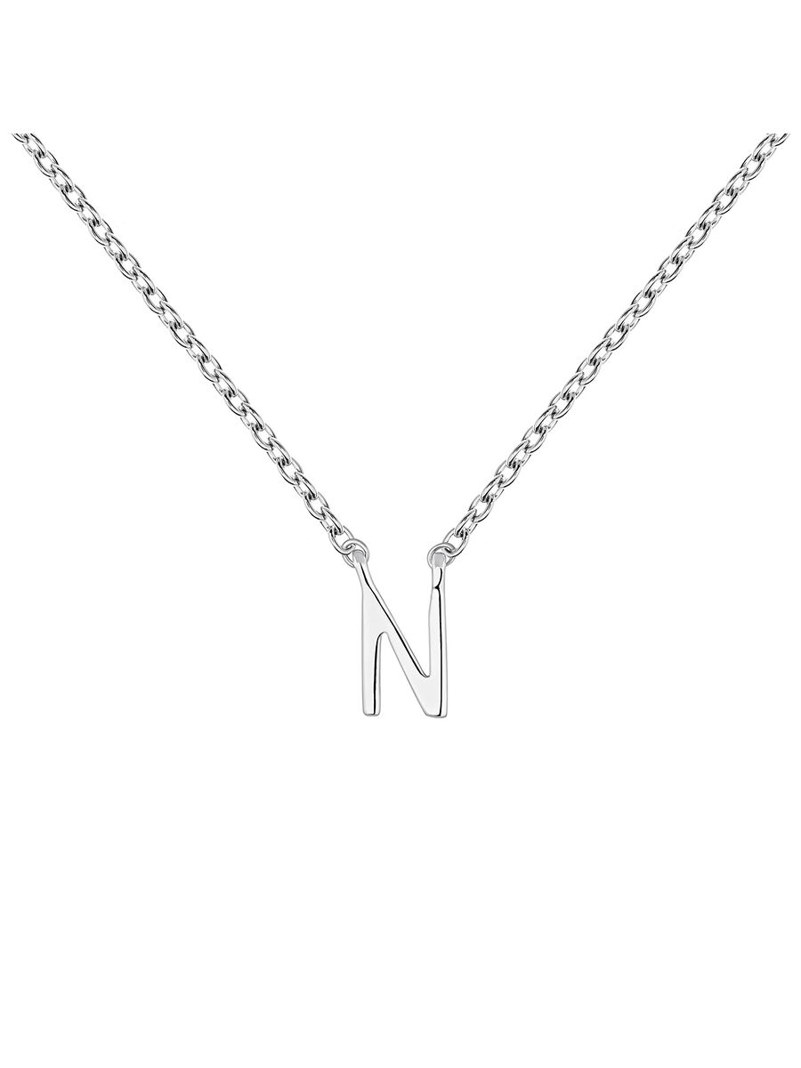 White gold Initial N necklace , J04382-01-N, mainproduct