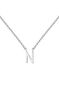 White gold Initial N necklace , J04382-01-N