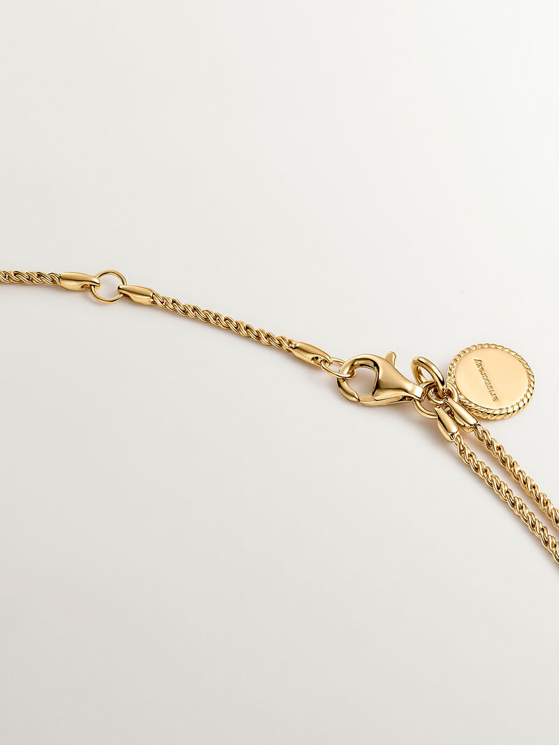 925 Silver pendant bathed in 18K yellow gold with yellow quartz image number 6