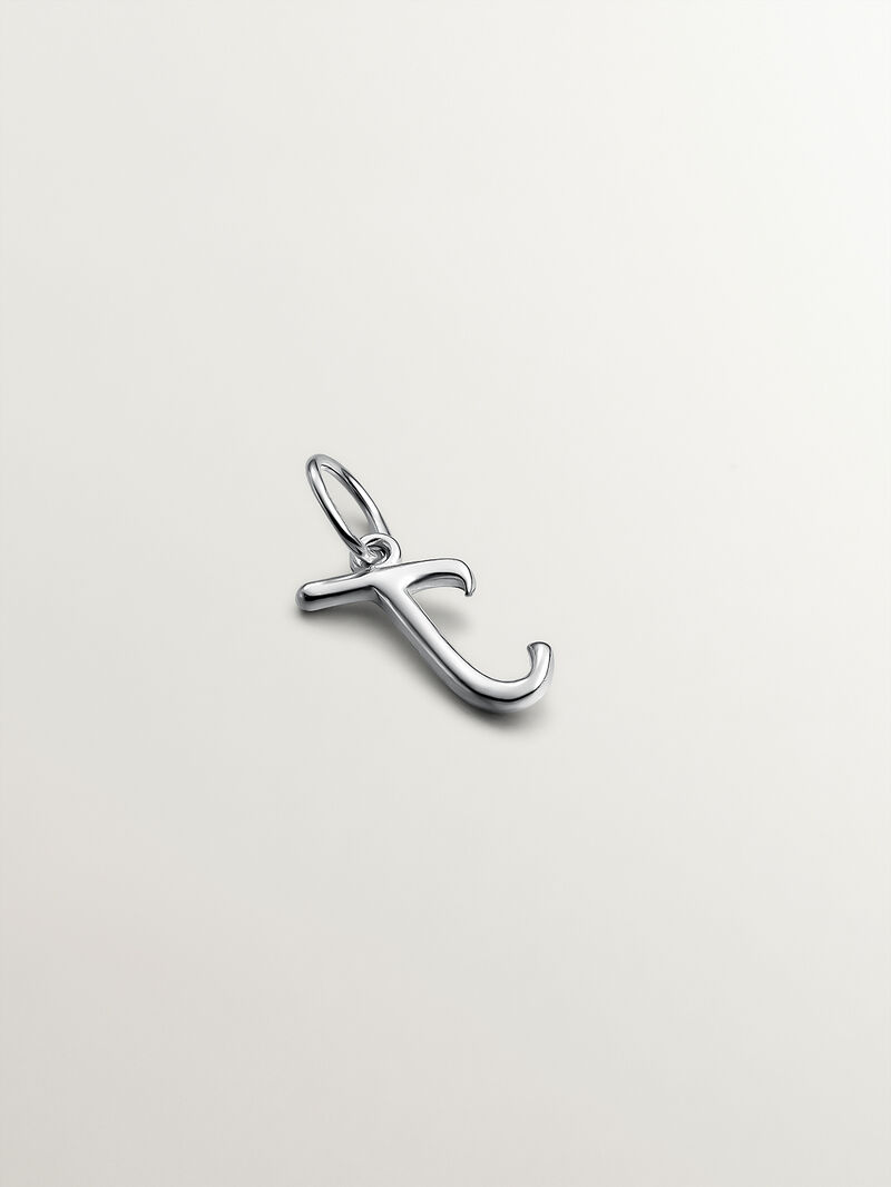 925 Silver Charm with initial J image number 2