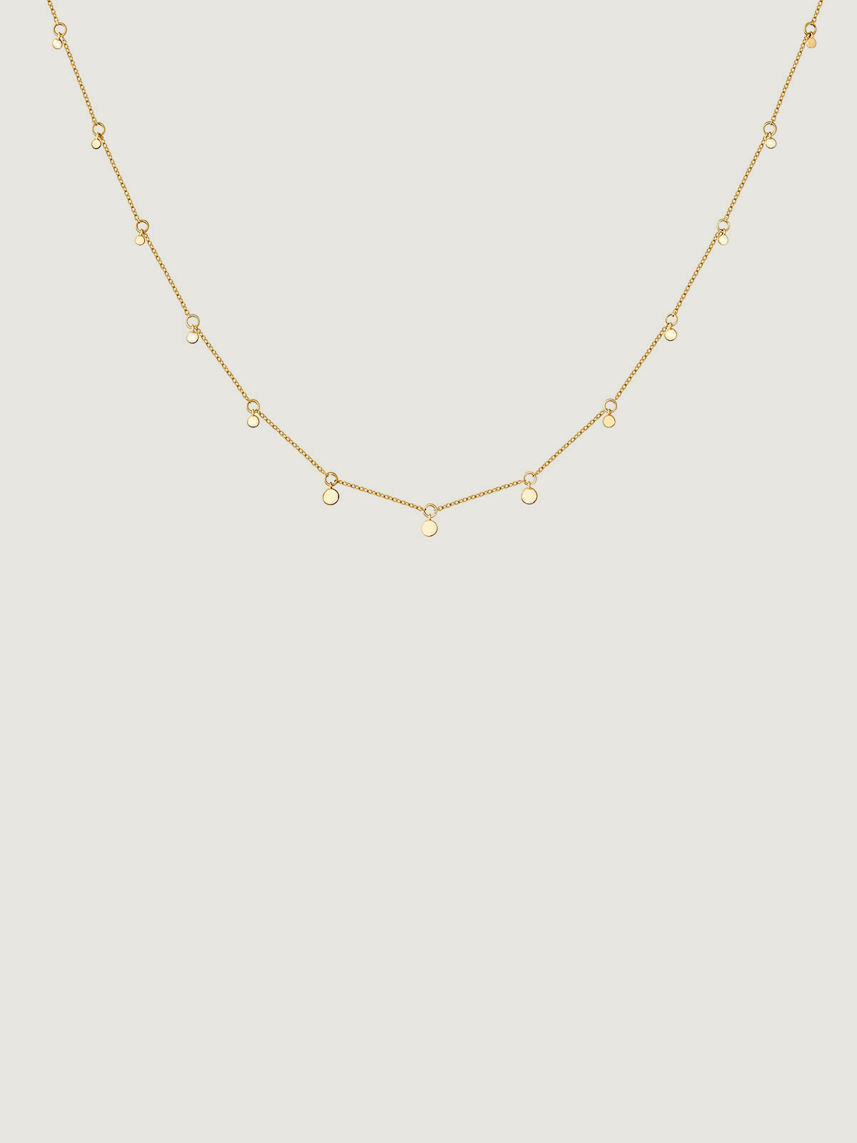 9K Yellow Gold Necklace with Spheres