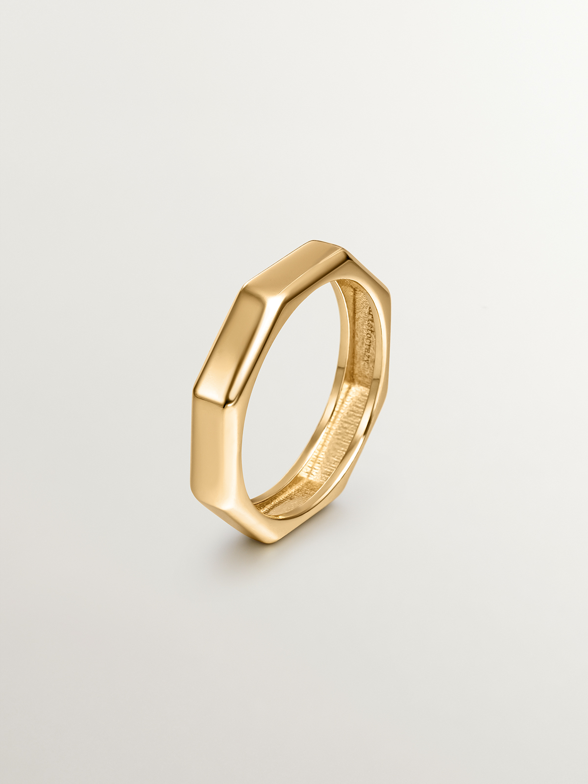 Anillo de plata 925 con textura geométrica