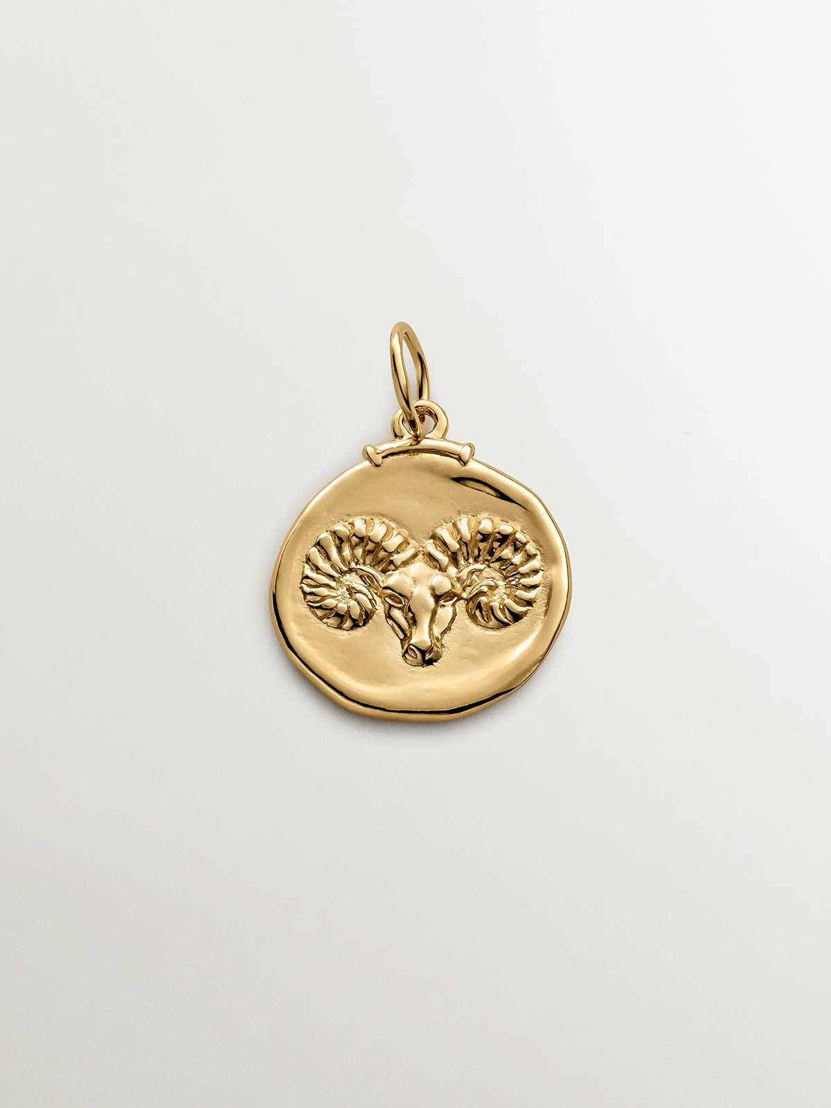 Aries Charm made of 925 silver bathed in 18K yellow gold.