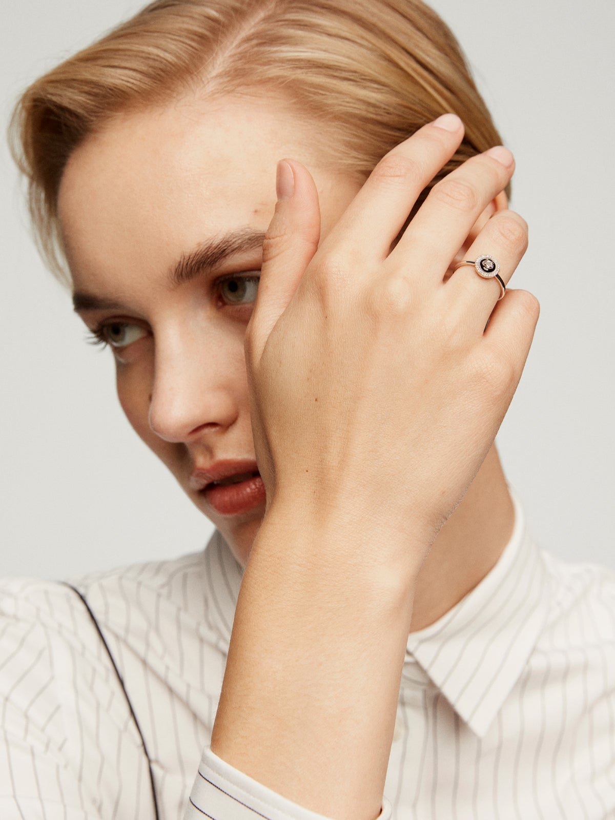 925 silver tresillo ring with London blue and white topacios topacios