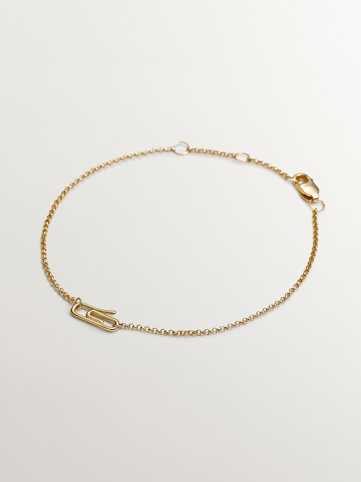 9K Yellow Gold Bracelet with Clip