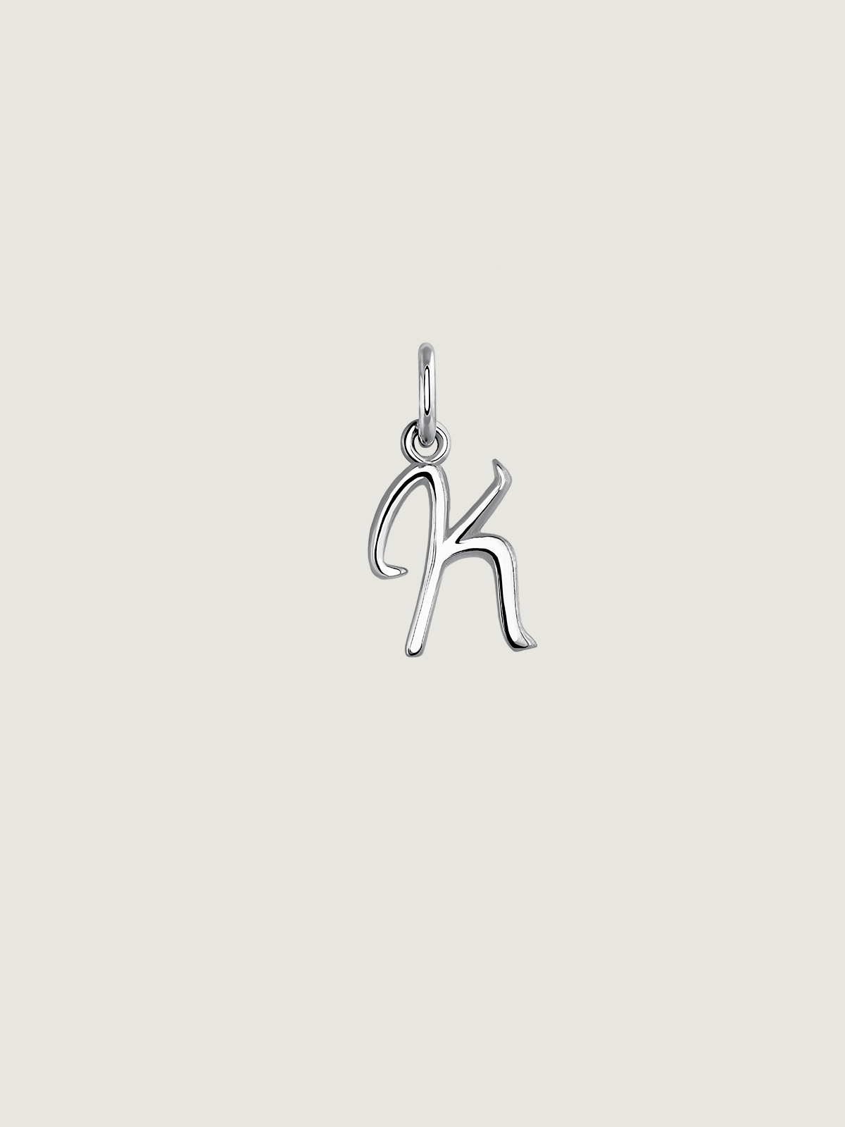 925 Silver Charm with initial K