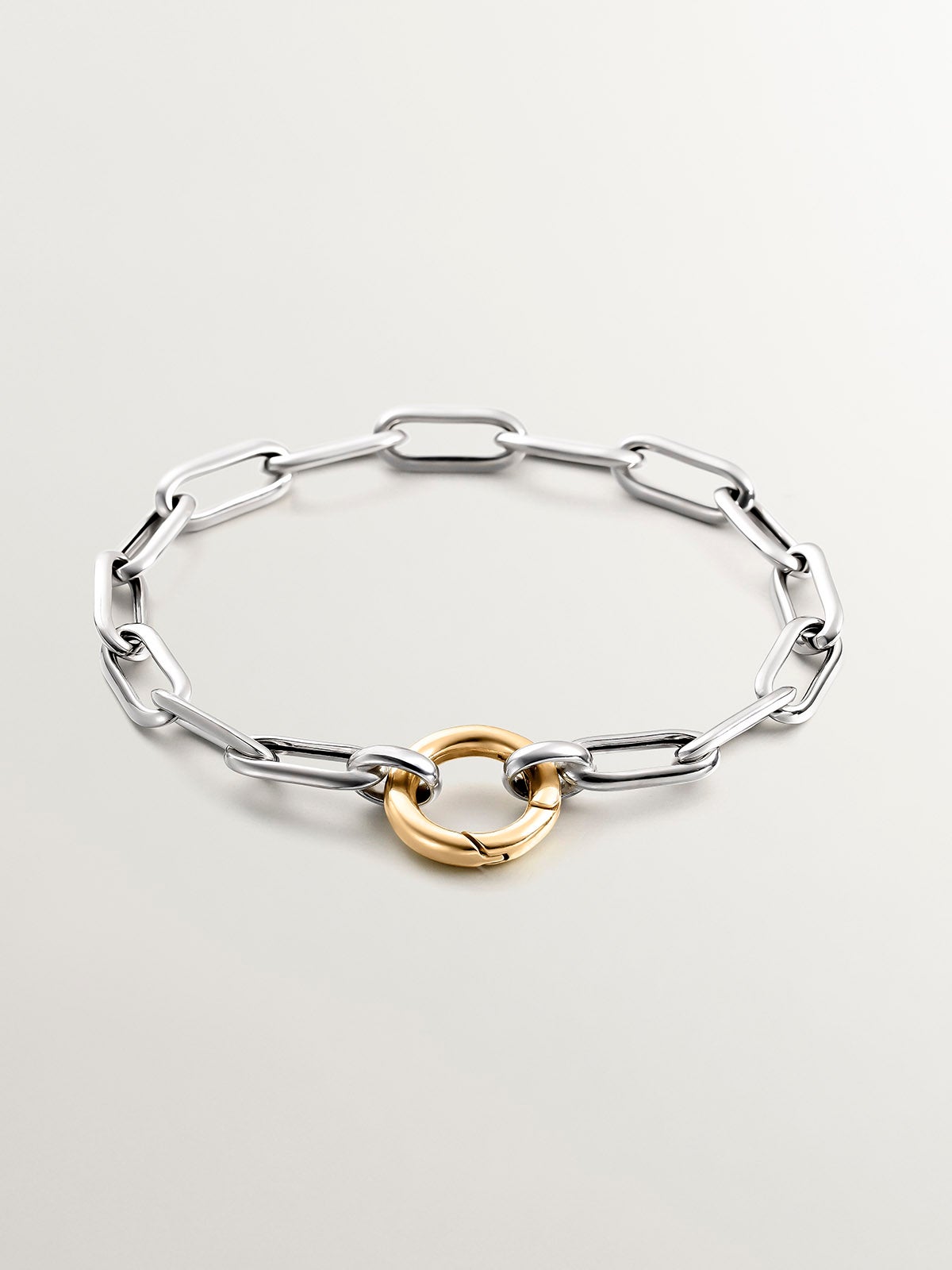 925 Silver Rectangular Forza Link Bracelet