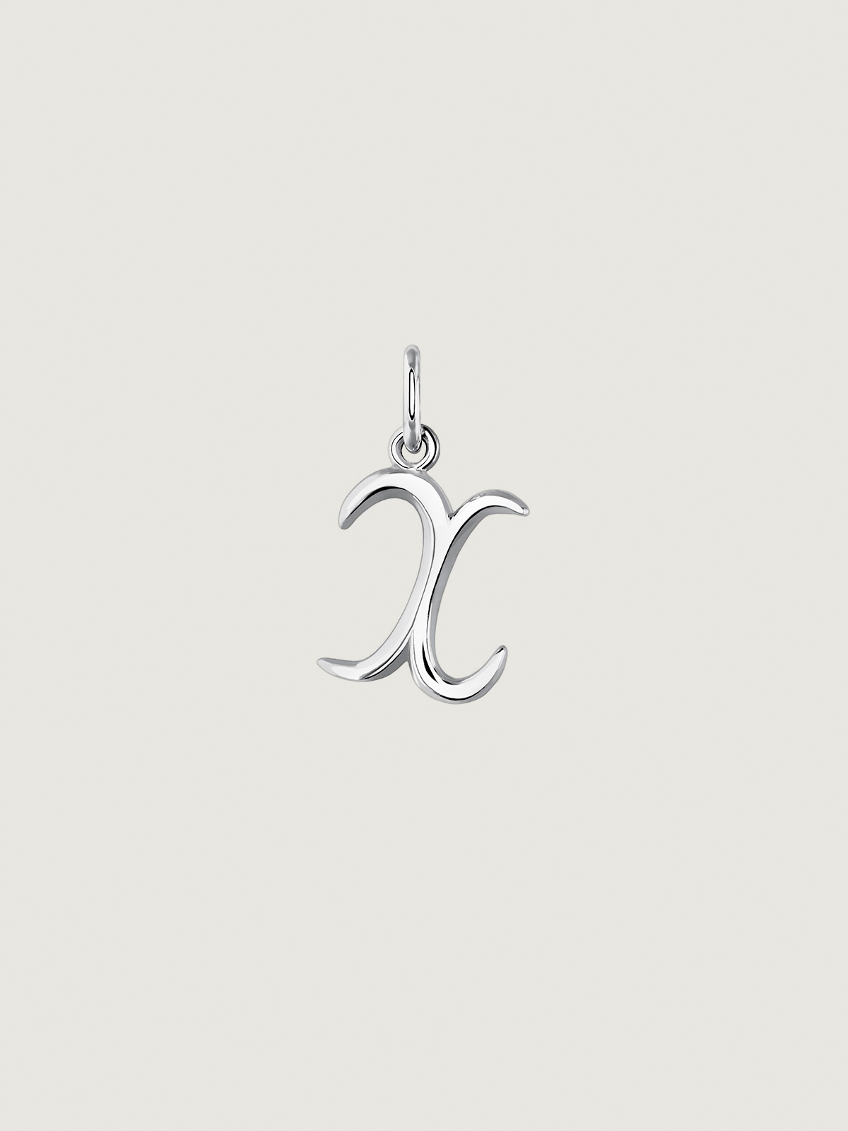 925 Silver Charm with Initial X
