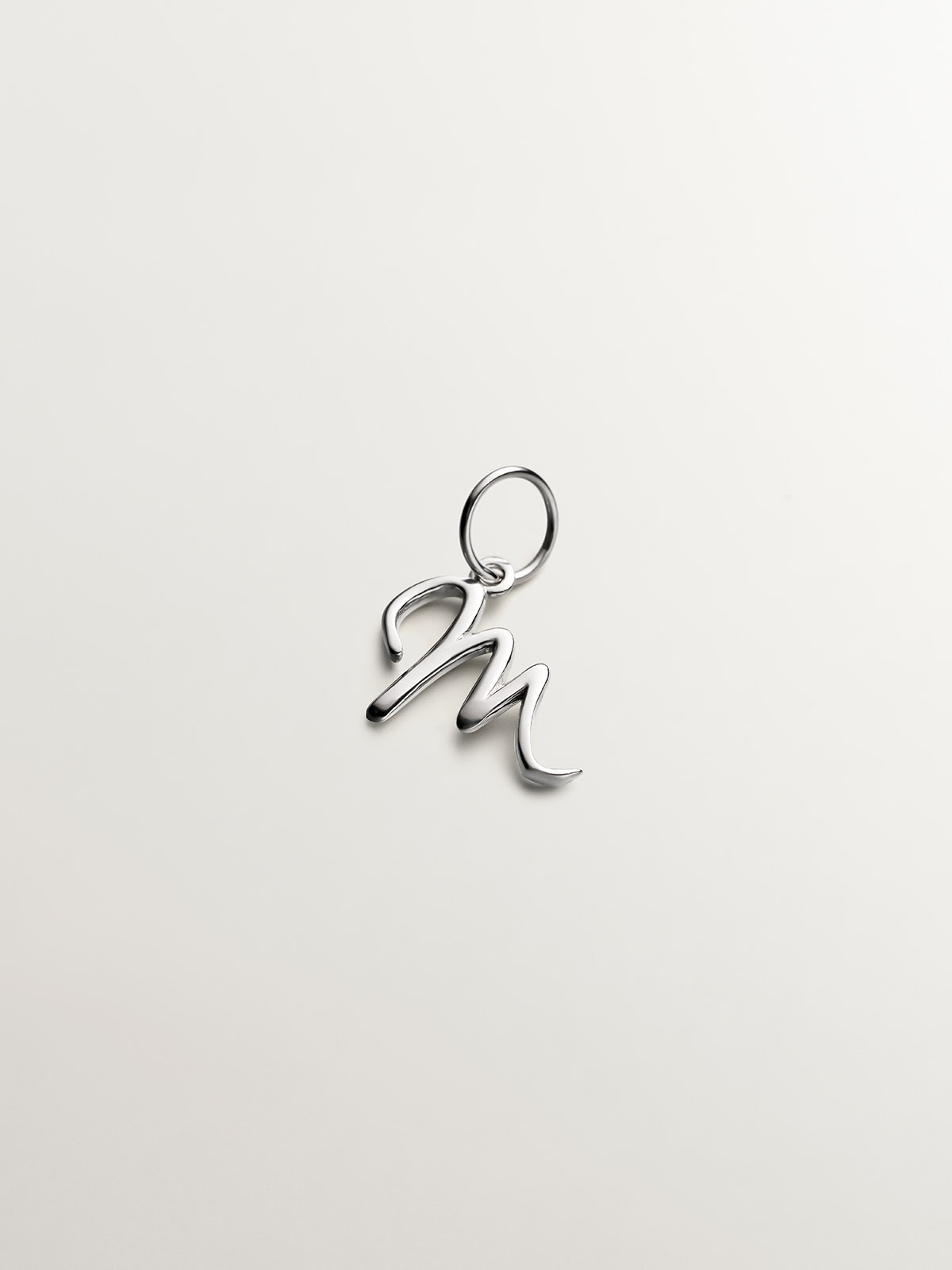 925 Silver Charm with initial M