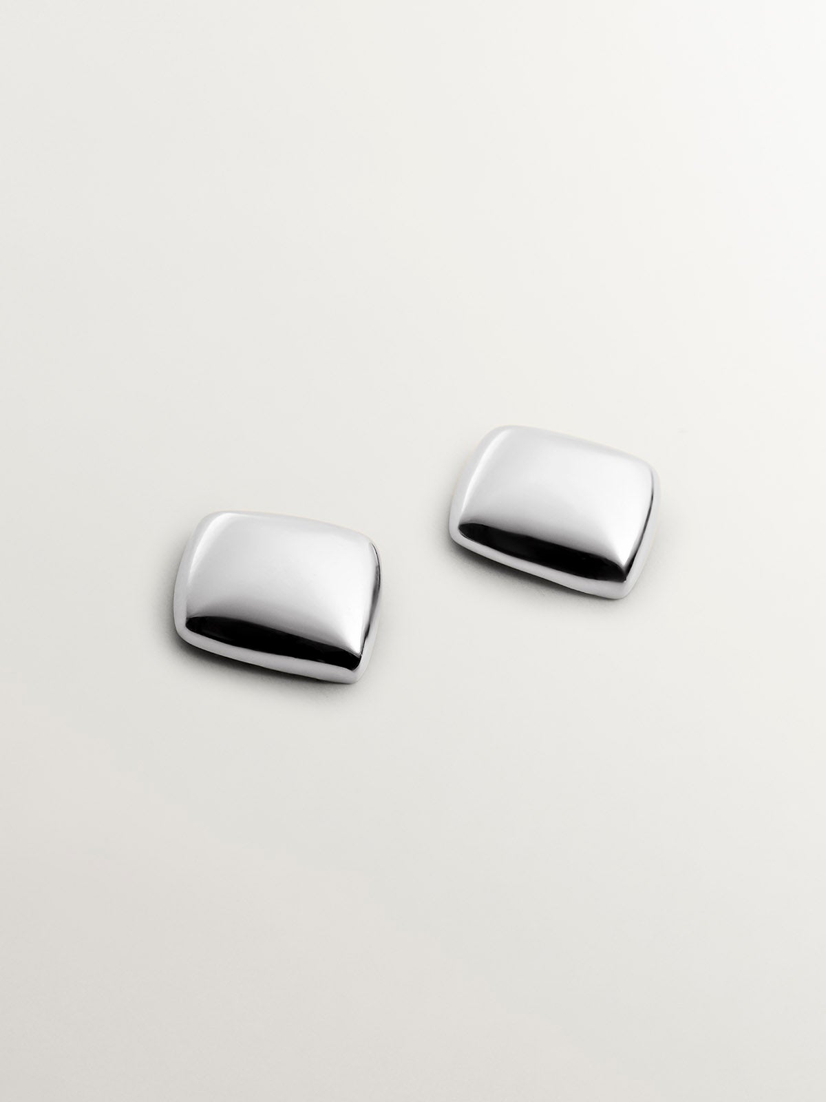 Boucles d'oreilles en argent 925 de forme carrée
