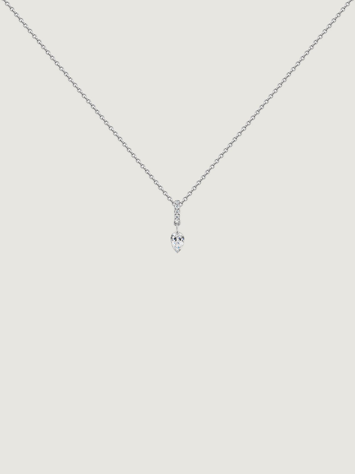 18K White Gold Pendant with Diamonds