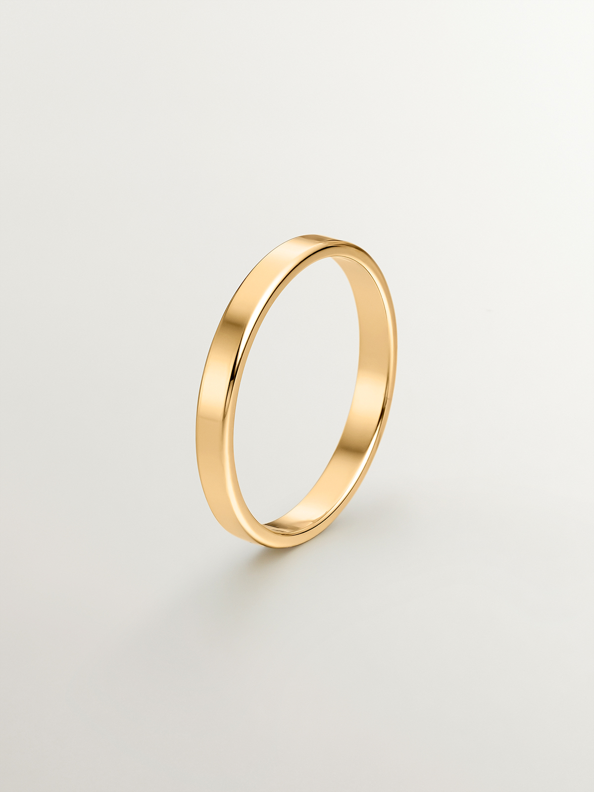 Alliance plate en or jaune 18 carats de 2,40 mm