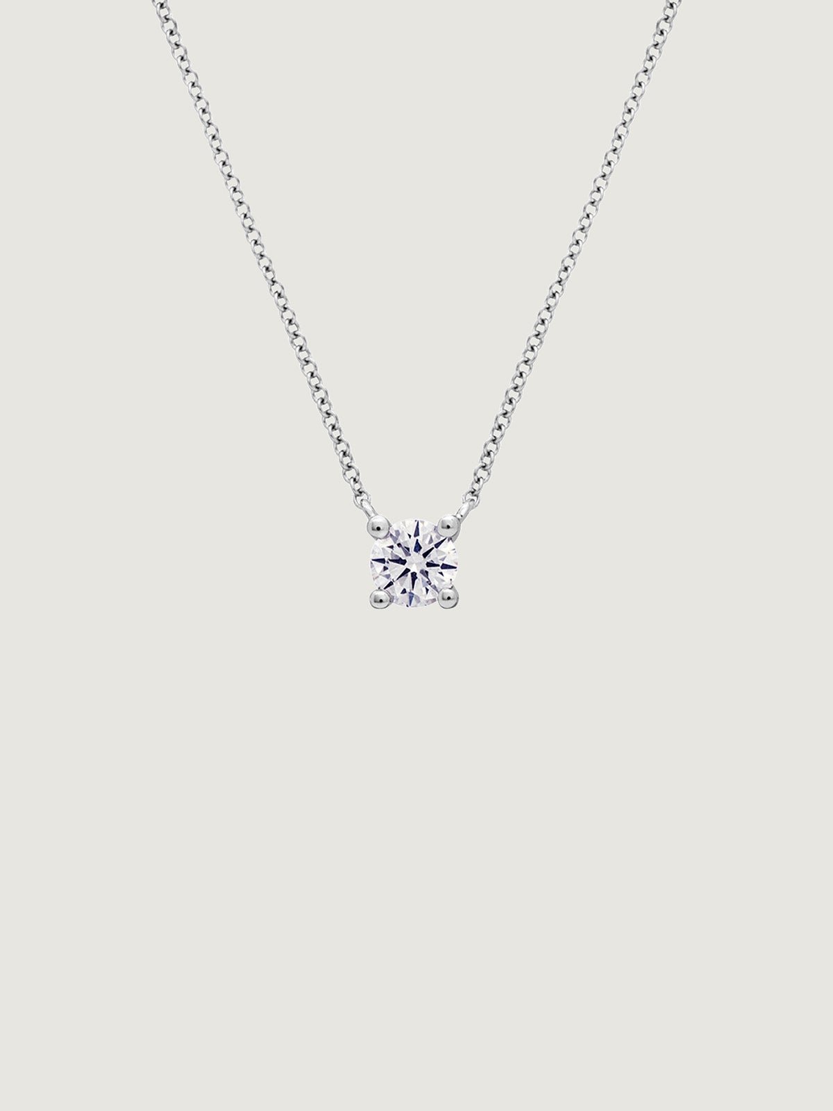 18K White Gold Pendant with 0.1 cts Diamond